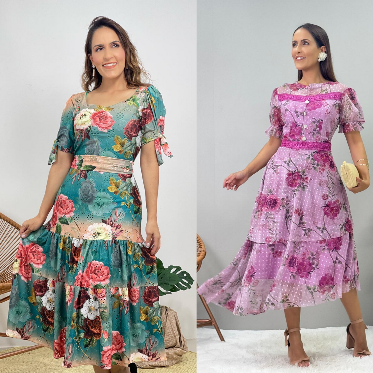 Kit - Vestido Maya Pérola + Vestido Joane